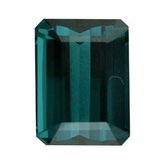 Emerald/Octagon Natural Blue Green Tourmaline (Notable Gems)