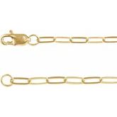 14K Yellow 2.1 mm Paperclip-Style 18