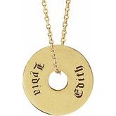 Engravable Washer Necklace or Pendant
