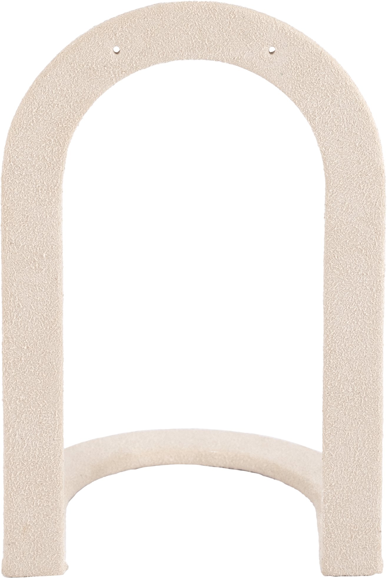 Ivory Matte Suede Earring Stand