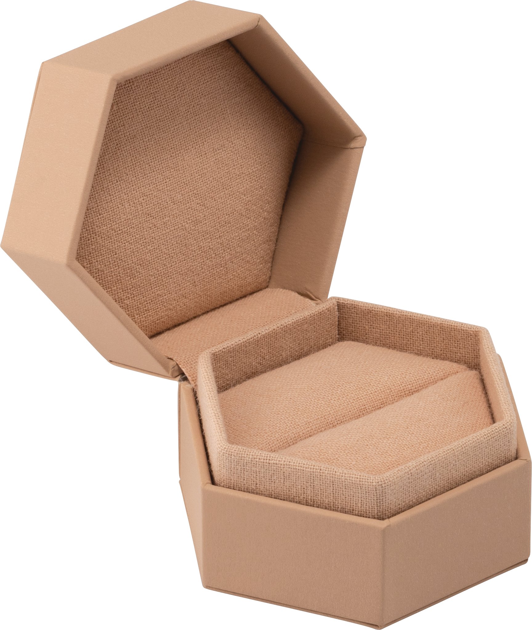 Tan Matte Paper Single Ring Box