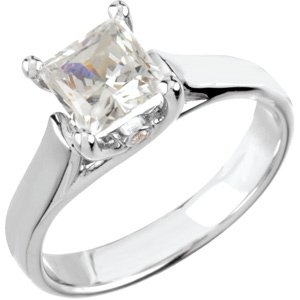 14K White 1/4 CTW Diamond Engagement Ring