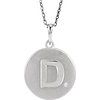 Sterling Silver .005 CTW Natural Diamond Initial D 18