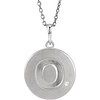 Sterling Silver .005 CTW Natural Diamond Initial O 18