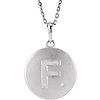 Sterling Silver .005 CTW Natural Diamond Initial F 18