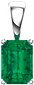 14K White Lab-Grown Emerald Pendant