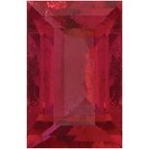 Natural Ruby - Straight Baguette Step-Cut; AA Quality; Red