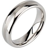 Tungsten 6 mm Domed Band with Satin Center Size 10