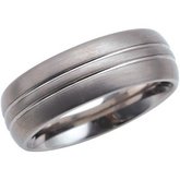 Tungsten 8.3 mm Satin Grooved Band Size 10