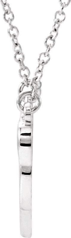 Continuum Sterling Silver Graduated Heart 17.3