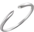 14K White Ultra-Light Coined Comfort-Fit Tapered Open Shank for 6-Prong Setting