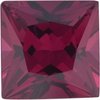 3.5x3.5 mm Square Princess Fine-Cut Raspberry Rhodolite Garnet
