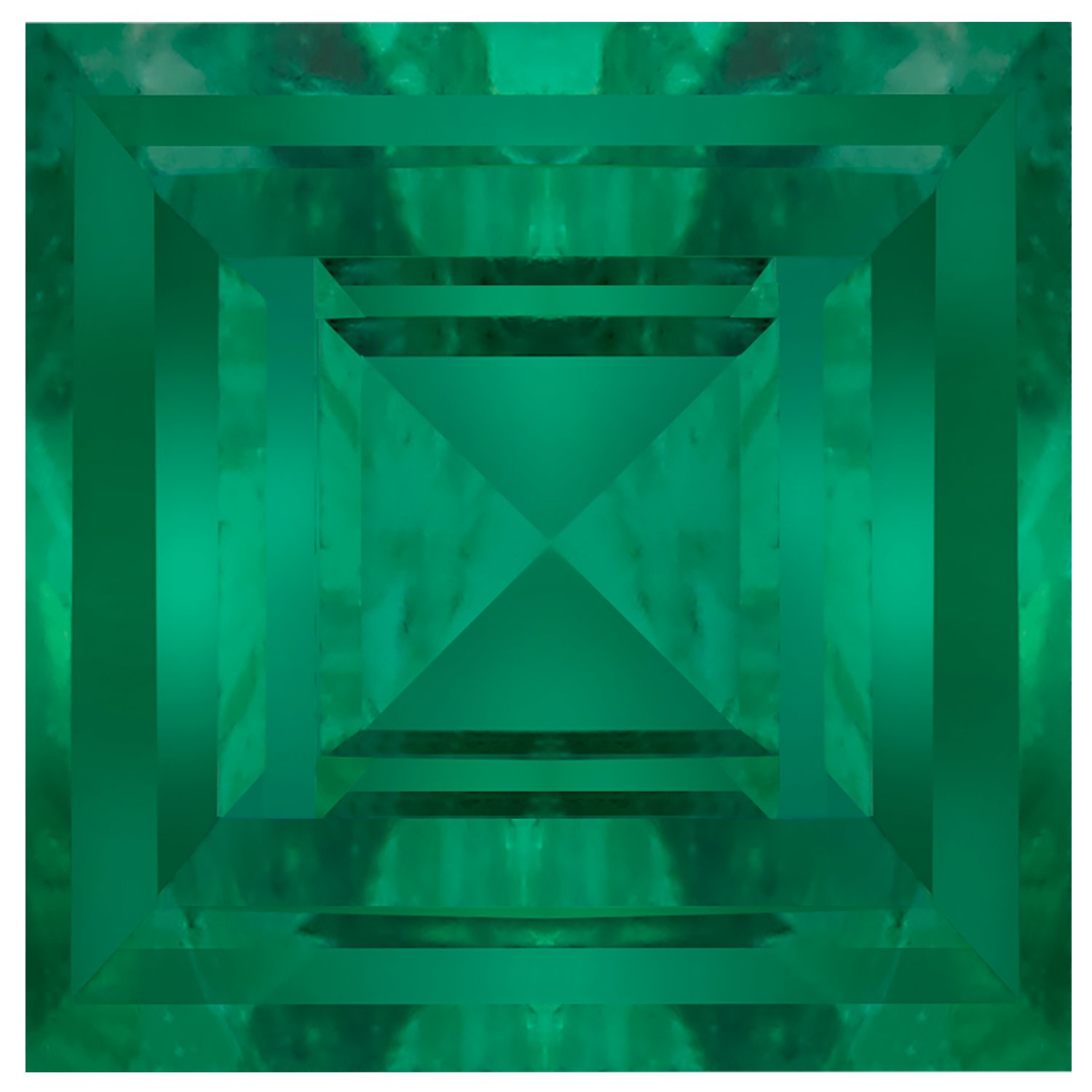 Natural Emerald - Square Step-Cut; AA Quality; Green
