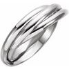 14K White 2.5 mm 3-Band Rolling Ring Size 7
