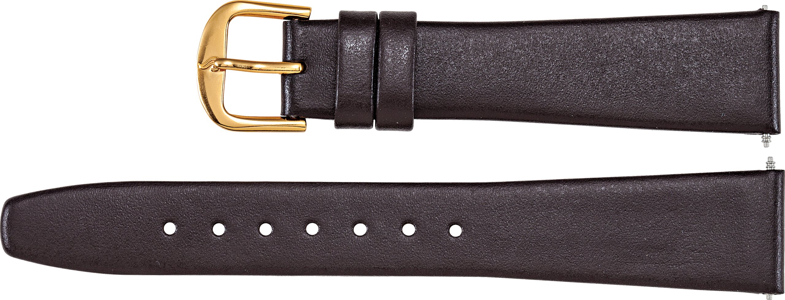 22mm Regular Brown Leather Flat Calf Watch Strap
