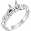 14K White 6.5 mm Round 1/8 CTW Natural Diamond Semi-Set Infinity-Inspired Engagement Ring