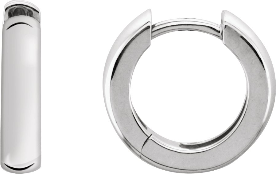 Sterling Silver 14 mm Hinged Hoop Earring