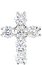 14K White 9/10 CTW Natural Diamond Cross Pendant