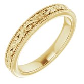 14K Yellow 3.2 mm Floral-Inspired Band Size 7
