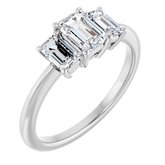 14K White Forever Classic™ Moissanite 3-Stone Engagement Ring