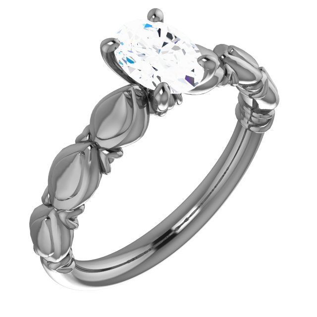 14K White Forever Classic™ Moissanite Engagement Ring
