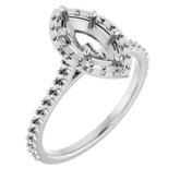 Platinum  10x5 mm Marquise Engagement Ring Mounting