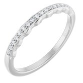 14K White .07 CTW Diamond Band for 6.5 mm Round Ring