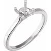 Sterling Silver 6.5 mm Round Solitaire Engagement Ring Mounting