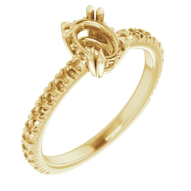 Double Claw-Prong Engagement Ring