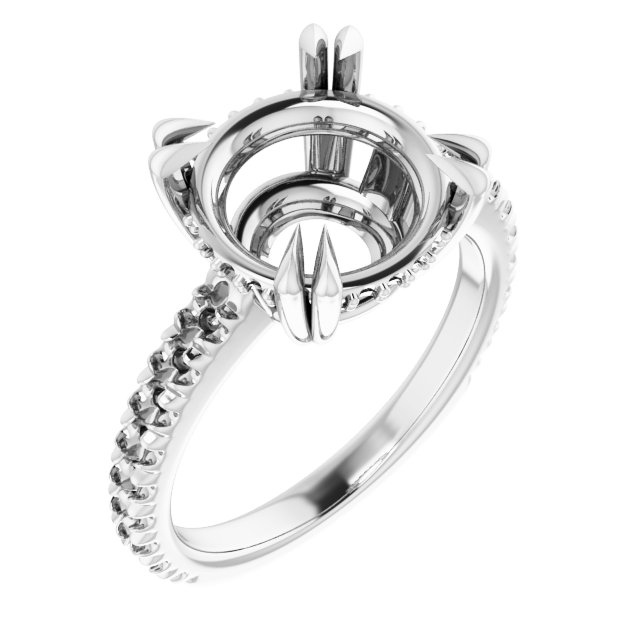 Double Claw-Prong Engagement Ring