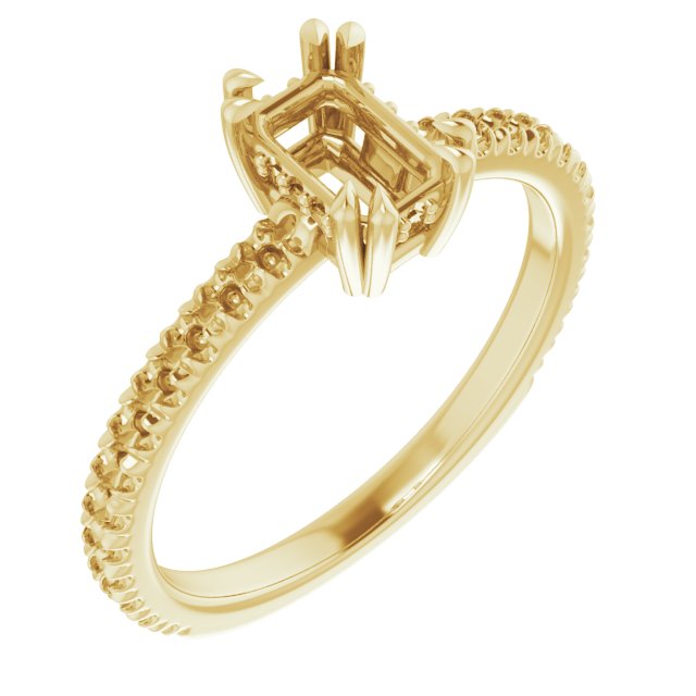 Double Claw-Prong Engagement Ring
