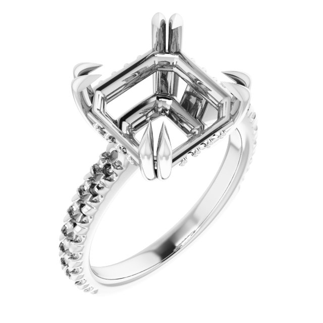 Double Claw-Prong Engagement Ring