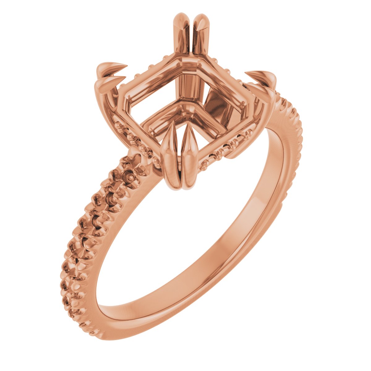 Double Claw-Prong Engagement Ring