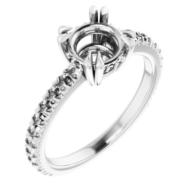 Double Claw-Prong Engagement Ring