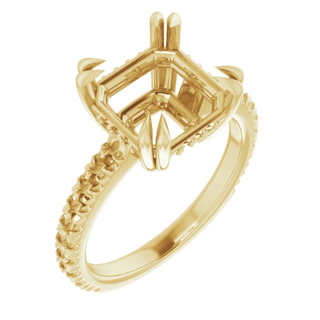 Double Claw-Prong Engagement Ring