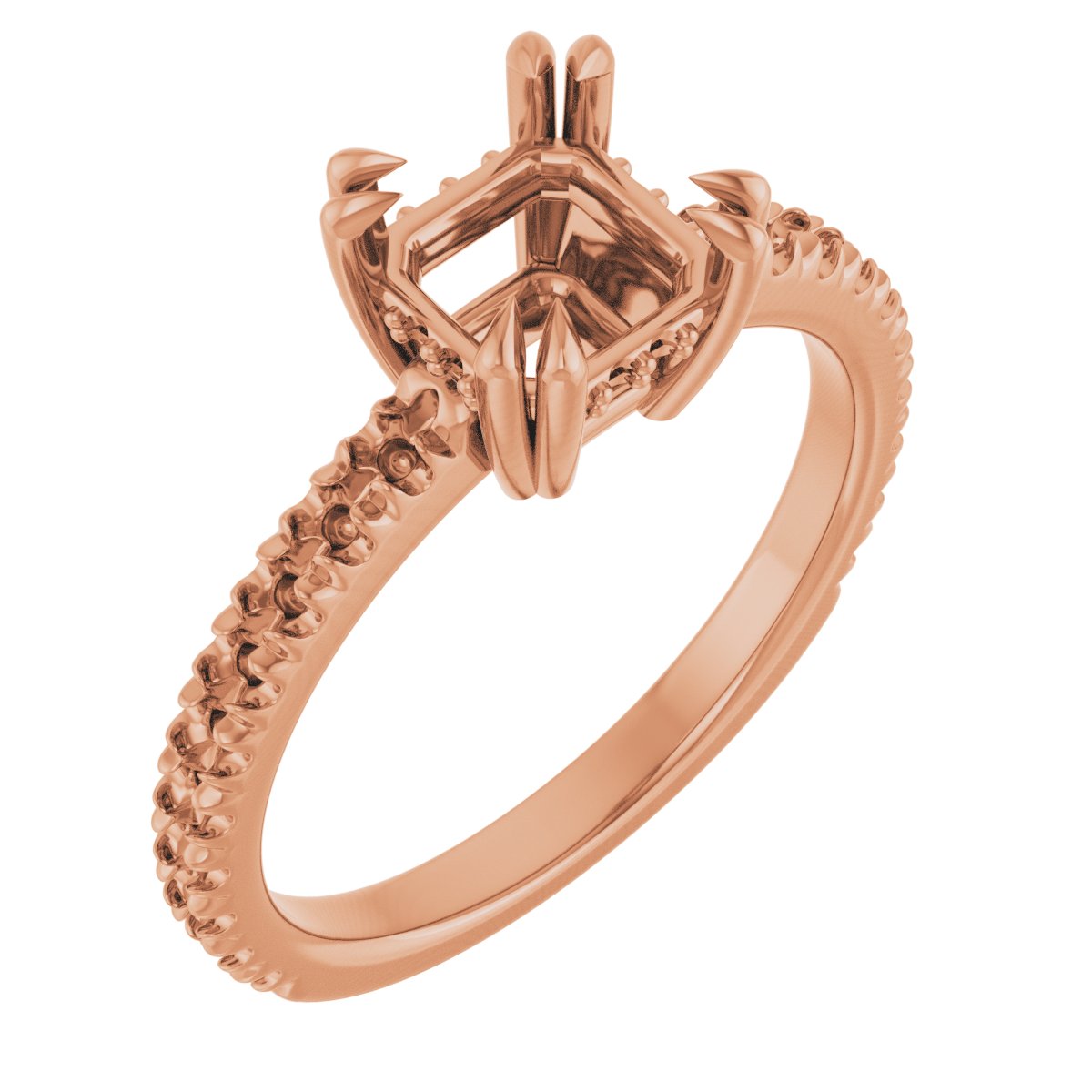 Double Claw-Prong Engagement Ring