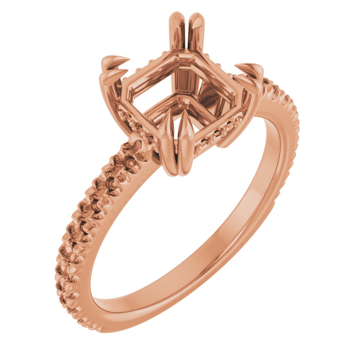 Double Claw-Prong Engagement Ring