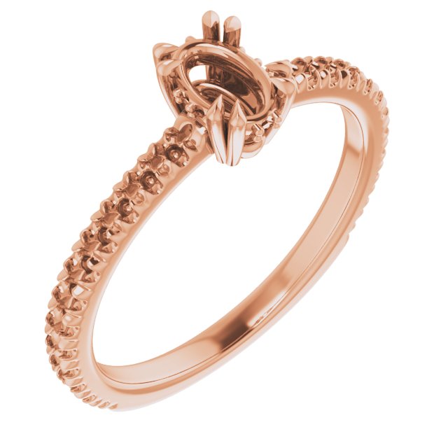 Double Claw-Prong Engagement Ring