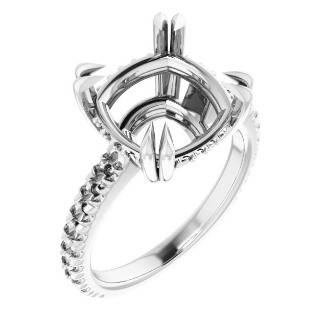 Double Claw-Prong Engagement Ring