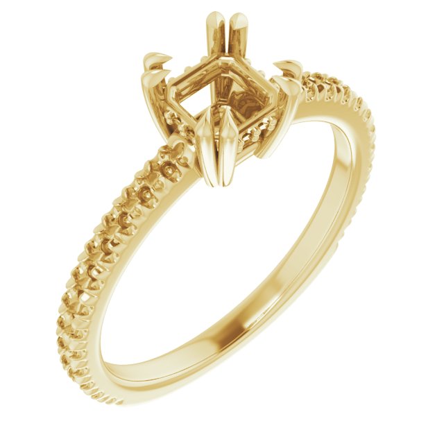 Double Claw-Prong Engagement Ring