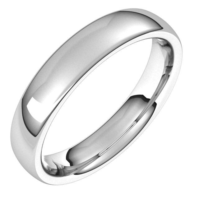 14K White 4 mm European Band Size 11.5