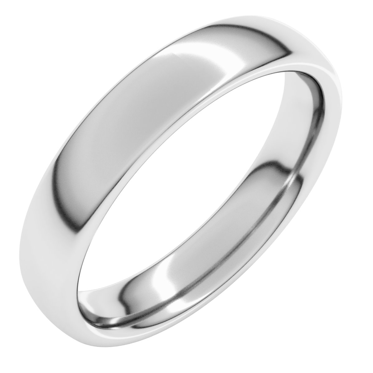 Sterling Silver 4 mm Comfort-Fit Standard Weight European-Style Band Size 4