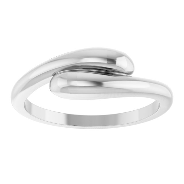 Sterling Silver Domed Bypass Ring