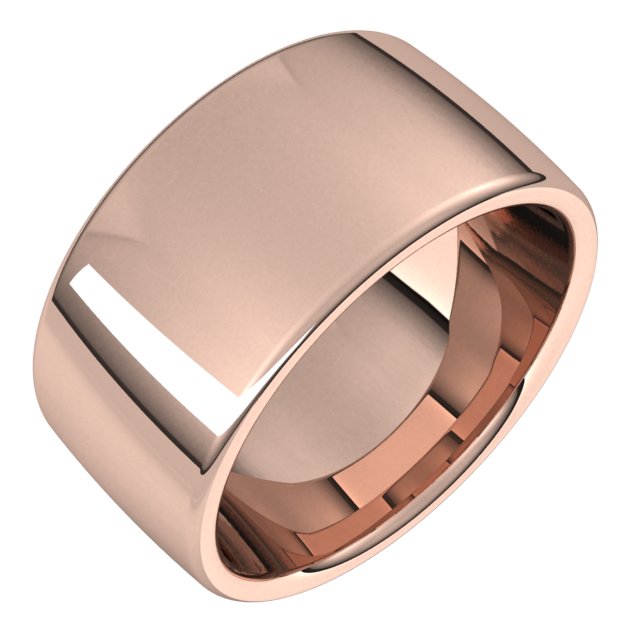 14K Rose 10 mm European Band Size 10