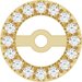 14K Yellow 4.6 mm ID 1/8 CTW Natural Diamond French-Set Earring Jackets