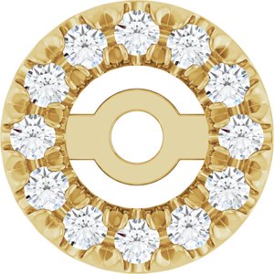 14K Yellow 3 mm ID 1/10 CTW Natural Diamond French-Set Earring Jackets