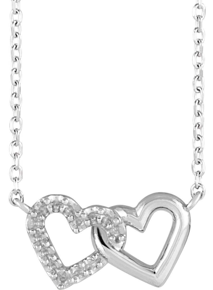 Interlocking Heart Necklace or Center