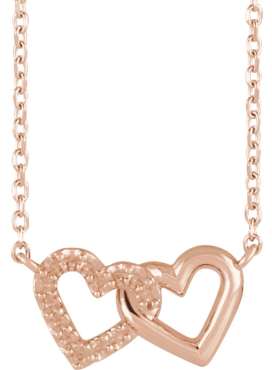 Interlocking Heart Necklace or Center