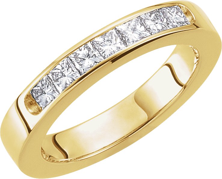 14K Yellow 3/4 CTW Natural Diamond Anniversary Ring