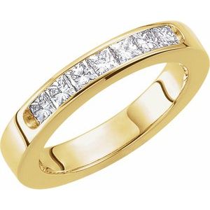 14K Yellow 3/4 CTW Natural Diamond Anniversary Ring